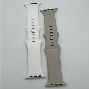 Silicone Watch Bands — Set of 2 Compatible with Apple Watch